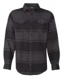 Burnside 8219 Snap Front Long Sleeve Plaid Flannel Black