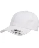 Yupoong 6245PT Peached Cotton Twill Dad Cap in White