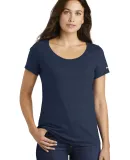 Nike BQ5236  Ladies Core Cotton Scoop Neck  Perfor College Navy