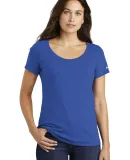 Nike BQ5236  Ladies Core Cotton Scoop Neck  Perfor Rush Blue