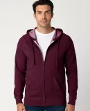 Cotton Heritage M2730 French Terry Full Zip Hoodie Wine