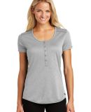 Ogio LOG134 OGIO    Ladies Orbit Henley Rogue Grey/Wht