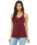 BELLA 8430 Womens Tri-blend Racerback Tank in Maroon triblend