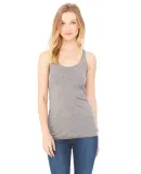 BELLA 8430 Womens Tri-blend Racerback Tank in Grey triblend