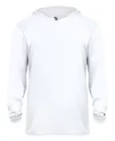 Badger Sportswear 2105 B-Core Long Sleeve Youth Ho in White