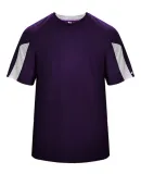 Badger Sportswear 2176 Striker Youth Tee Purple/ White