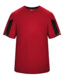Badger Sportswear 2176 Striker Youth Tee Red/ Black