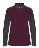 Badger Sportswear 4008 Women's Ultimate SoftLock?? Maroon/ Graphite