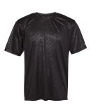 Badger Sportswear 4131 Line Embossed Short Sleeve  in Black line embossed