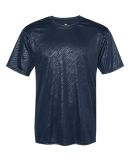 Badger Sportswear 4131 Line Embossed Short Sleeve  in Navy line embossed