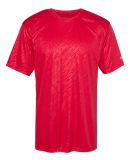 Badger Sportswear 4131 Line Embossed Short Sleeve  in Red line embossed