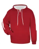 Badger Sportswear 1456 Sideline Fleece Hoodie Red/ White