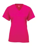 Badger Sportswear 2162 B-Core Girl's V-Neck T-Shir Hot Pink