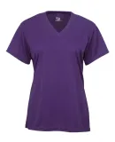 Badger Sportswear 2162 B-Core Girl's V-Neck T-Shir Purple