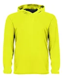 Badger Sportswear 4105 B-Core Long Sleeve Hooded T in Safety yellow