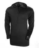 Badger Sportswear 4105 B-Core Long Sleeve Hooded T in Black