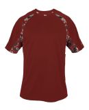 Badger Sportswear 4140 Digital Camo Hook T-Shirt in Cardinal/ cardinal digital