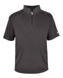 Badger Sportswear 4199 B-Core Short Sleeve 1/4 Zip in Graphite/ black