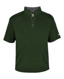 Badger Sportswear 4199 B-Core Short Sleeve 1/4 Zip in Forest/ graphite