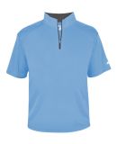 Badger Sportswear 4199 B-Core Short Sleeve 1/4 Zip in Columbia blue/ graphite