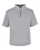 Badger Sportswear 4199 B-Core Short Sleeve 1/4 Zip in Silver/ graphite