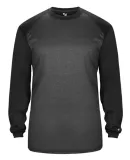 Badger Sportswear 4305 Tonal Sport Heather L/S Tee Carbon Heather/ Black