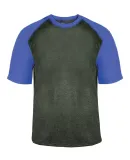 Badger Sportswear 4341 Pro Heather Sport T-Shirt Carbon Heather/ Royal