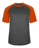 Badger Sportswear 4341 Pro Heather Sport T-Shirt Carbon Heather/ Burnt Orange