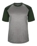 Badger Sportswear 4341 Pro Heather Sport T-Shirt Steel Heather/ Forest