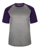 Badger Sportswear 4341 Pro Heather Sport T-Shirt Steel Heather/ Purple