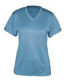 Badger Sportswear 4362 Pro Women's Heather V-Neck  Columbia Blue Heather