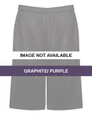 Badger Sportswear 4168 Tonal Blend Panel Shorts Graphite/ Purple