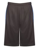 Badger Sportswear 4168 Tonal Blend Panel Shorts in Graphite/ royal