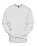 Badger Sportswear 1252 Pocket Crewneck Sweatshirt in White