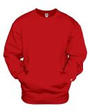 Badger Sportswear 1252 Pocket Crewneck Sweatshirt in Red