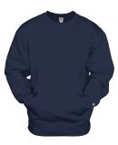 Badger Sportswear 1252 Pocket Crewneck Sweatshirt in Navy