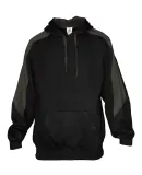 Badger Sportswear 1265 Saber Hooded Sweatshirt Black/ Charcoal