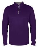 Badger Sportswear 2102 B-Core Youth Quarter-Zip Pu in Purple/ graphite