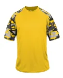 Badger Sportswear 2141 Camo Youth Sport T-Shirt Gold/ Gold Camo