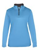 Badger Sportswear 4103 B-Core Women's Quarter-Zip in Columbia blue/ graphite