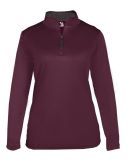 Badger Sportswear 4103 B-Core Women's Quarter-Zip in Maroon/ graphite