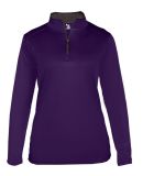 Badger Sportswear 4103 B-Core Women's Quarter-Zip in Purple/ graphite