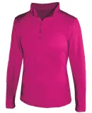 Badger Sportswear 4286 Women's Quarter-Zip Lightwe Hot Pink