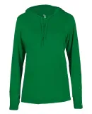 Badger Sportswear 4165 B-Core L/S Women's Hood Tee in Kelly