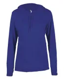 Badger Sportswear 4165 B-Core L/S Women's Hood Tee in Royal