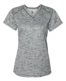 Badger Sportswear 4175 Tonal Blend Women's V-Neck  Graphite Tonal Blend