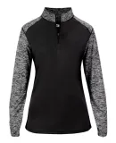 Badger Sportswear 4198 Sport Blend Women's 1/4 Zip Black/ Black Blend