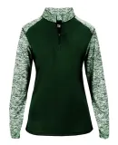 Badger Sportswear 4198 Sport Blend Women's 1/4 Zip Forest/ Forest Blend