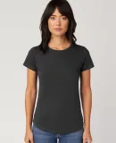 Cotton Heritage W1218 Slubby Scallop Bottom Tee Charcoal Heather