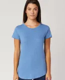 Cotton Heritage W1218 Slubby Scallop Bottom Tee Riviera